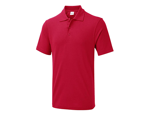 Uneek Genesis Polo Shirts - Red