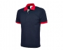 Uneek Event Contrast Polo Shirts - Navy