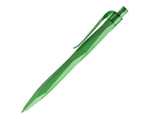 Prodir QS20 Peak Pen - Matt - Transparent Clip - Green