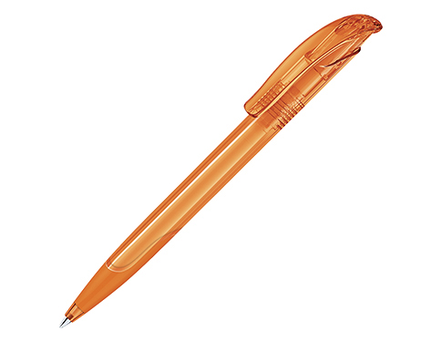 Senator Challenger Soft Grip Pens Clear - Orange