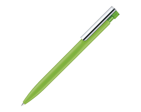 Senator Liberty Soft Touch Metal Clip Pens - Lime Green