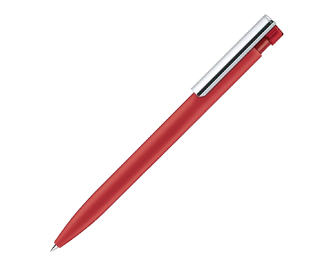 Senator Liberty Soft Touch Metal Clip Pens - Red