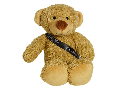 20cm Barney Bear With Ribbon Sash - Biscuit