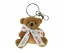 Tubby Bear Keyrings With Bow - Brown