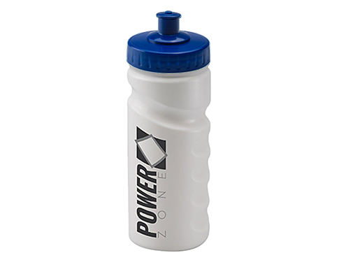 Biodegradable Contour Grip 500ml Sports Bottles - Push Pull Cap - Dark Blue