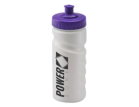 Biodegradable Contour Grip 500ml Sports Bottles - Push Pull Cap - Purple