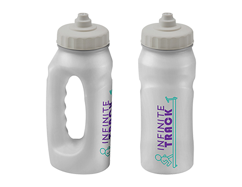 Marathon 500ml Jogger Sports Bottles Clear - White
