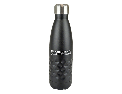 Dimple 500ml Stainless Steel Drinks Bottles - Black