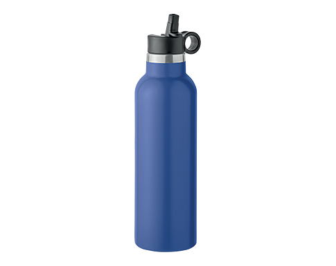 Roxbury 700ml Double Wall Recycled Stainless Steel Water Bottles - Royal Blue