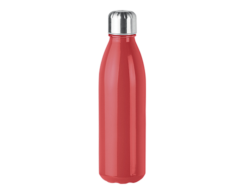 Metropolis Glass Water Bottles - Red