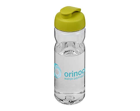 H20 Tritan Impact 650ml Flip Top Water Bottles - Lime