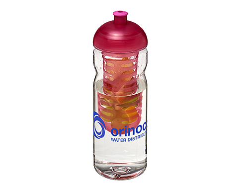 H20 Tritan Impact 650ml Domed Top Fruit Infuser Sports Bottle