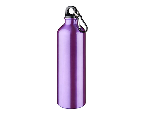 Denver 770ml Carabiner Aluminium Water Bottles - Purple