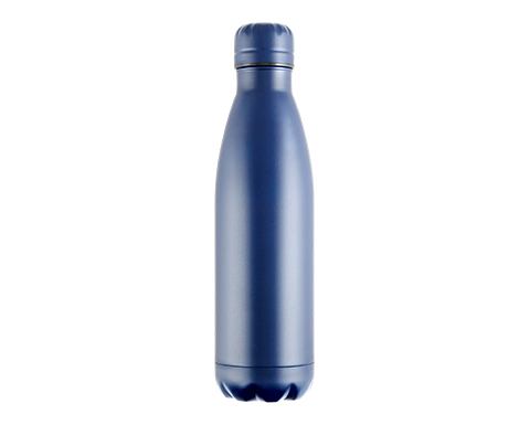 Emotion 500ml Powder Coated Insulated Drinks Bottles - Navy Blue