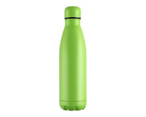 Emotion 500ml Powder Coated Insulated Drinks Bottles - Lime Green