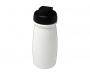 H20 Splash 600ml Flip Top Water Bottles - White / Black