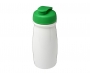 H20 Splash 600ml Flip Top Water Bottles - White / Green