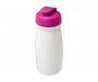 H20 Splash 600ml Flip Top Water Bottles - White / Magenta