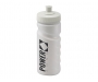 Biodegradable Contour Grip 500ml Sports Bottles - Push Pull Cap - White