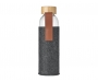 Palermo Glass Drinking Bottle With RPET Polyester Pouch - Charcoal