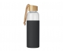 Hamburg Glass Drinking Bottle With Silicone Pouch - Black