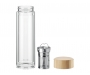 Bucharest Double Wall Glass Water Bottles With Infuser - Clear