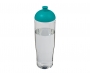 H20 Marathon 700ml Domed Top Sports Bottles - Clear / Turquoise