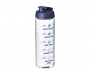 H20 Mist 850ml Flip Top Sports Bottles - Clear / Blue