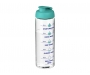 H20 Mist 850ml Flip Top Sports Bottles - Clear / Turquoise
