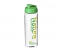 H20 Mist 850ml Flip Top Sports Bottles - Clear / Green