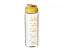 H20 Mist 850ml Flip Top Sports Bottles - Clear / Yellow