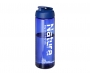 H20 Mist 850ml Flip Top Sports Bottles - Trans Blue / Blue
