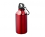 Michigan 400ml Carabiner Aluminium Water Bottles - Red