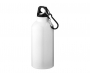Michigan 400ml Carabiner Aluminium Water Bottles - White