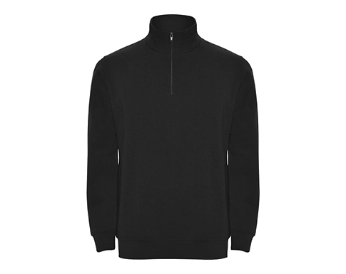 Roly Aneto Quarter Zip Sweatshirts - Black