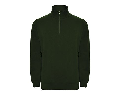 Roly Aneto Quarter Zip Sweatshirts - Bottle Green