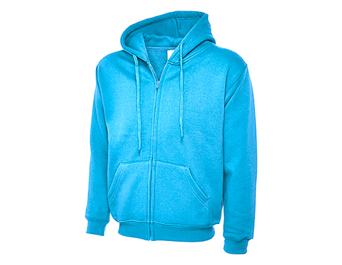 Uneek Adults Classic Full Zipped Hooded Sweatshirts - Sky Blue
