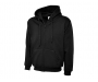 Uneek Adults Classic Full Zipped Hooded Sweatshirts - Black