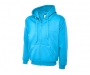 Uneek Adults Classic Full Zipped Hooded Sweatshirts - Sky Blue
