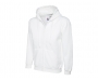 Uneek Adults Classic Full Zipped Hooded Sweatshirts - White
