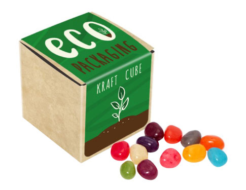 Eco Kraft Cube - Gourmet Jelly Beans