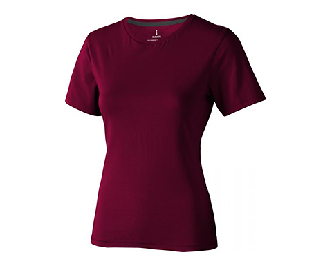 Liberty Short Sleeve Women's Soft Feel T-Shirts - Burgundy