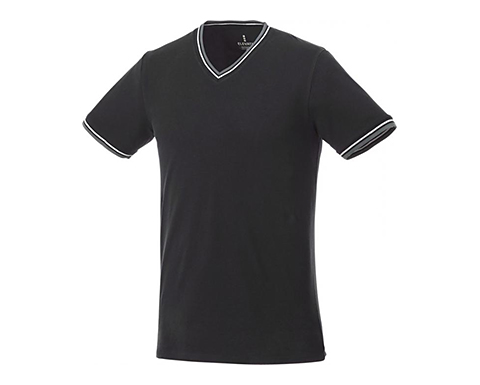 Ace Short Sleeve Pique T-Shirts - Black / Grey / White
