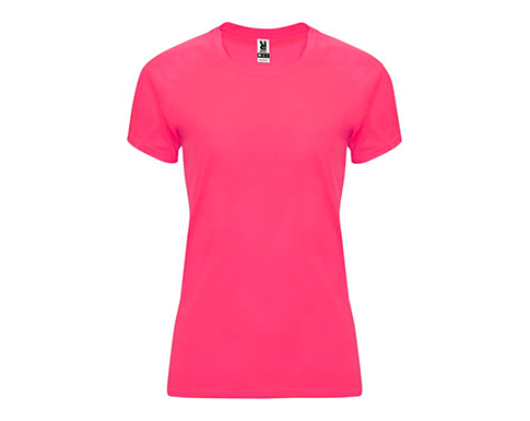 Roly Bahrain Womens Performance T-Shirts - Fluorescent Lady Pink