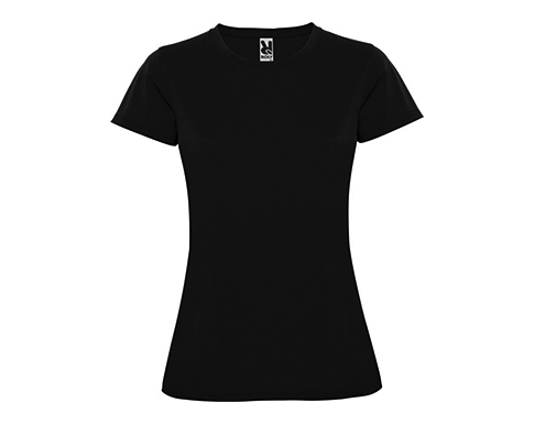 Roly Montecarlo Womens Performance T-Shirts - Black