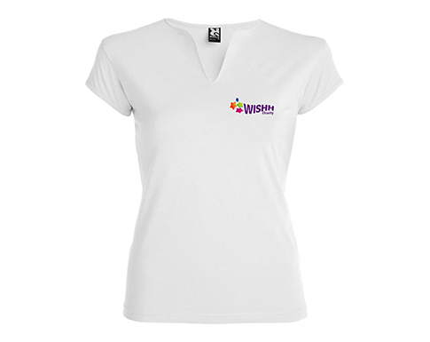 Roly Belice Womens V-Neck T-Shirts - White