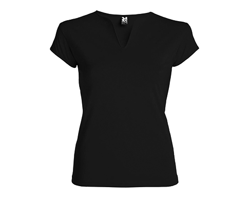 Roly Belice Womens V-Neck T-Shirts - Black