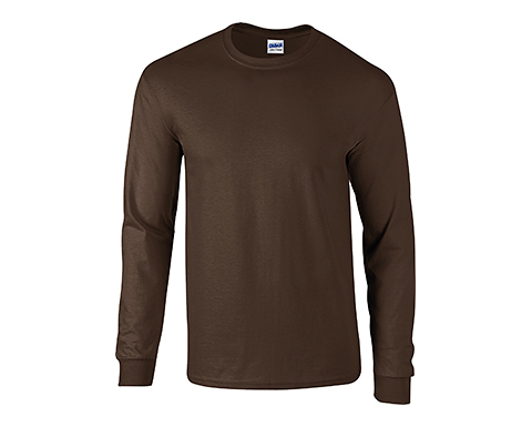 Gildan Ultra Long Sleeved T-Shirts - Dark Chocolate