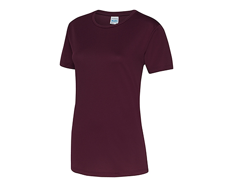 AWDis Performance Women's T-Shirts - Burgundy