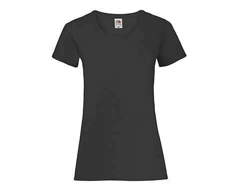 Fruit Of The Loom Value Weight Women's T-Shirts - Black